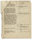 Moe Howard's 29pp. Script for The Three Stooges 1949 Pilot TV Show ''Jerks of All Trades'' With Shemp -- Annotated Though Not Necessarily by Moe -- 8.5'' x 11'' -- Very Good Condition